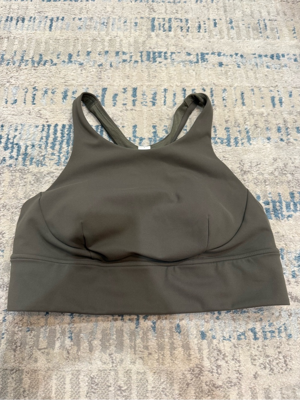 Olive Green High Neck Sports Bralette